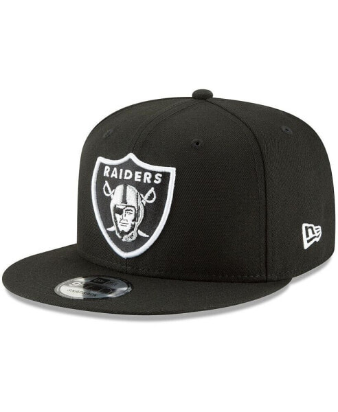 Men's Black Las Vegas Raiders B-Dub 9FIFTY Adjustable Hat