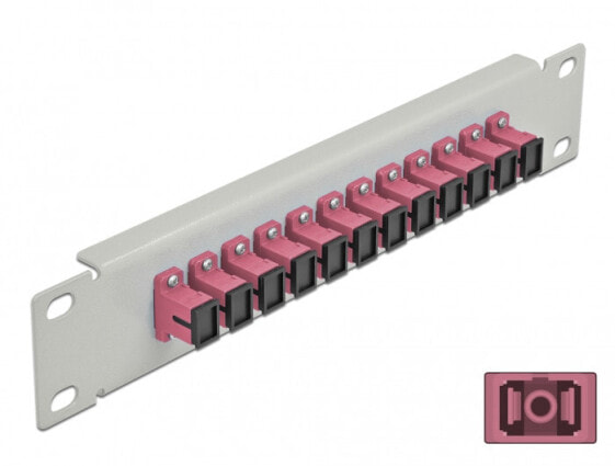 Delock 66785 - Fiber - SC - Grey - Violet - Metal - Rack mounting - 1U