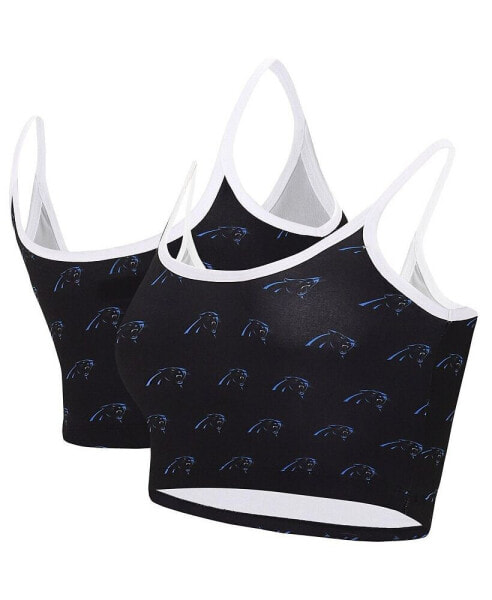 Women's Black Carolina Panthers Gauge Lounge Bralette