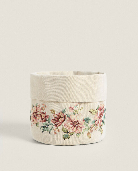 Floral bread basket