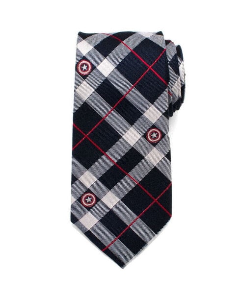 Captain America Plaid Men's Tie