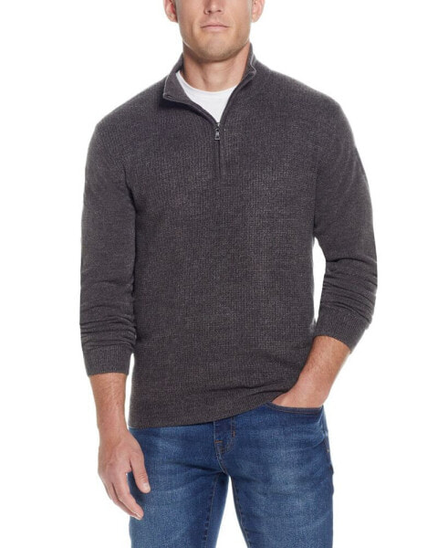 Men's Soft Touch Textured Quarter-Zip Sweater