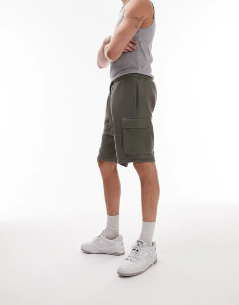 Topman cargo short in khaki