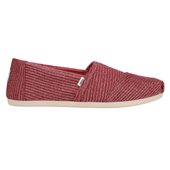 TOMS Alpargata Slip On Womens Burgundy Flats Casual 10018776T