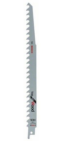 Bosch S 1542 K - Sabre saw blade - Damp wood,Firewood - High Carbon Steel (HCS) - 8.5 mm - 19 cm - 24 cm