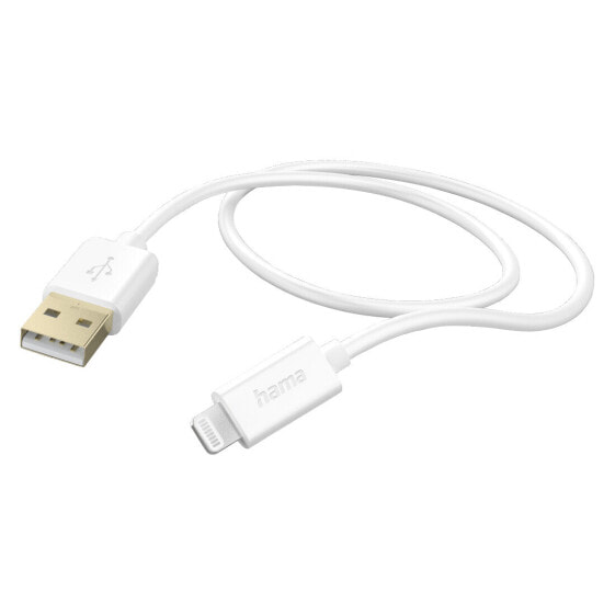 Hama 00201581, 1.5 m, Lightning, USB A, Male, Male, White