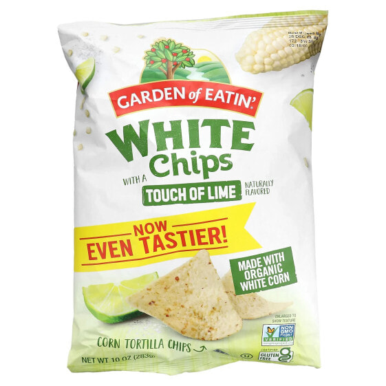 White Corn Tortilla Chips With A Touch Of Lime, 10 oz (283 g)