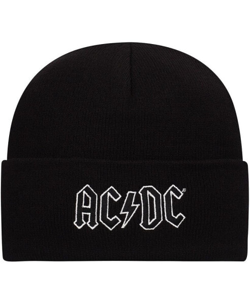 Men's Black AC/DC Cuffed Knit Hat
