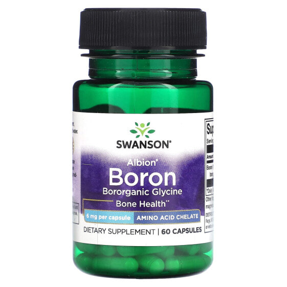 Минералы Boron, 6 мг, 60 капсул Swanson