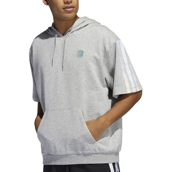 [HB6758] Mens Adidas Donovan Mitchell Short Sleeve Hoodie