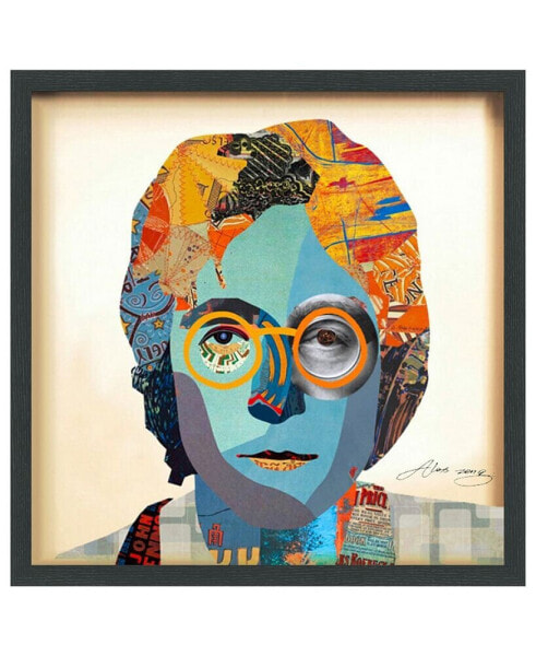 'Homage To John' Dimensional Collage Wall Art - 25'' x 25''