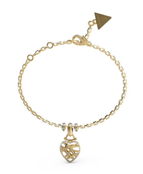 Браслет Guess Fashion Gold Plated Heart Cage JUBB03100JWYGS