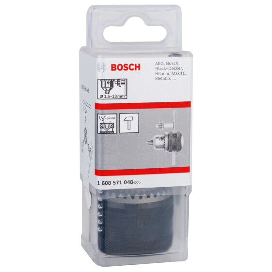 Bosch Zahnkranzbohrfutter bis 13 mm, 1,5 - 13 mm, 1/2 - 20, mit Ersatzschlüssel