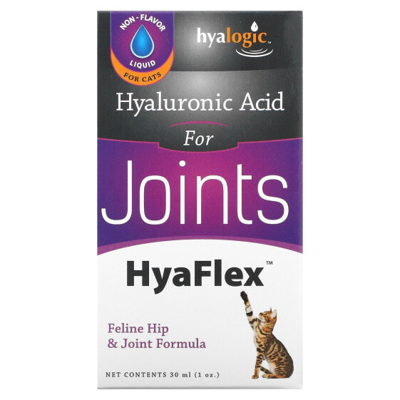 Hyalogic LLC, HyaFlex, для кошек, гиалуроновая кислота для суставов, 30 мл (1 унция)
