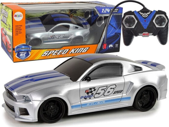 LeanToys Sportowe Szybkie Auto Zdalnie Sterowane R/C Srebrne 1:24 Speed King