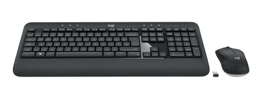 Logitech MK540 ADVANCED Wireless Keyboard and Mouse Combo - Wireless - USB - Membrane - QWERTY - Black - White - Mouse included