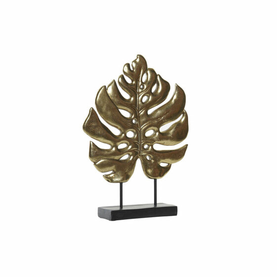 Фигура для декора ДКД Хоум Декор Чёрный Золотой Тропический лист растения 25,5 x 6 x 34 см