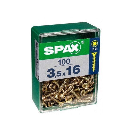 Коробка винтов SPAX Yellox Деревянный Плоская головка 100 шт (4 х 20 мм)