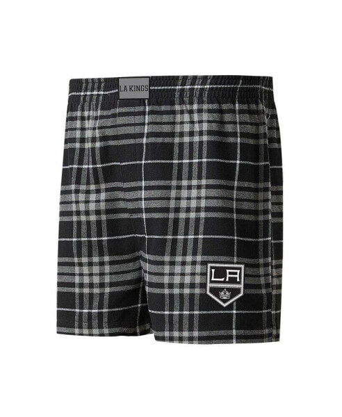 Men's Black/Silver Los Angeles Kings Concord Flannel Boxers