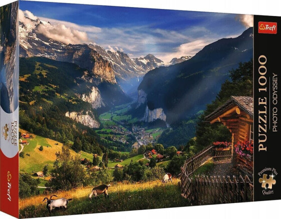 Trefl Puzzle 1000 elementów Premium Plus Dolina Lauterbrunnen Szwajcaria