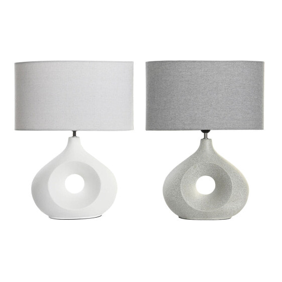 Декоративная настольная лампа DKD Home Decor Серый Белый Керамика 220 V 50 W 44 x 21 x 57 см 2 штуки