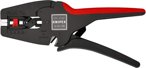 Knipex Selbstanpassende Abisolierzange - KNIPEX MultiStrip10 automatische Abisolierzange; to professionellen Entfernen from Isolationen an Leitern from 0,03 up to 10,0 mm² ; 12 42 195 SB