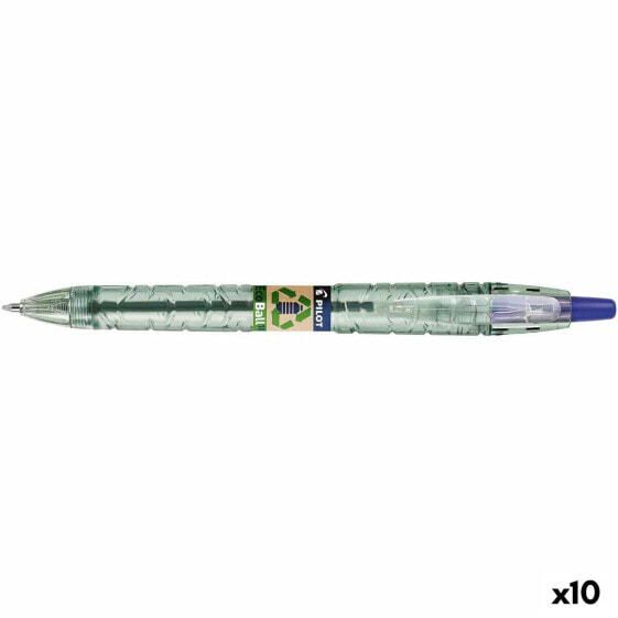 Ручка шариковая PILOT Ecoball из переработанного пластика, синяя 1 мм (10 штук)