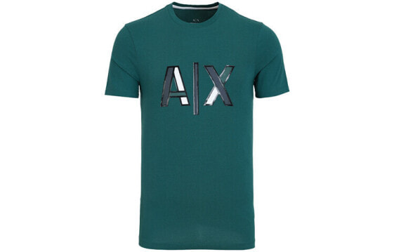 ARMANI EXCHANGE SS21 字母图案宽松短袖T恤 男款 绿色 送礼推荐 / Футболка ARMANI EXCHANGE SS21 T 6GZTDU-ZJE6Z-1843