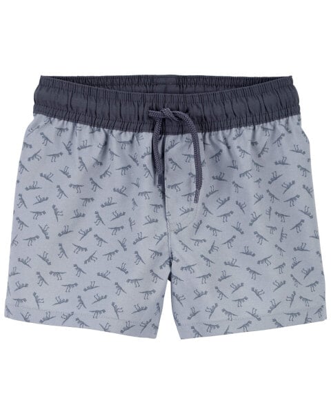 Toddler Dino Print Active Shorts in Moisture Wicking Fabric 2T