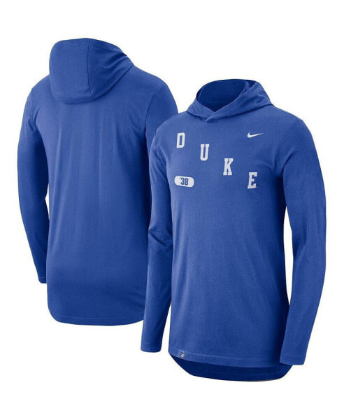 Men's Royal Duke Blue Devils Team Performance Long Sleeve Hoodie T-shirt