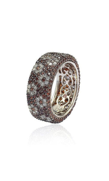 Кольцо со сменными камнями Suzy Levian New York "Бурый цветок"