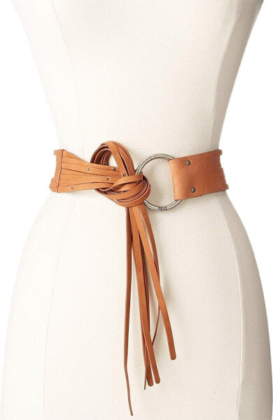 Frye 170126 Womens 45mm Pebble Leather Fringe Belt with Ring Buckle Size Medium