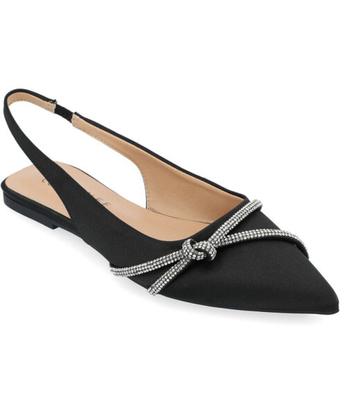 Women's Rebbel Rhinestone Knot Slingback Flats