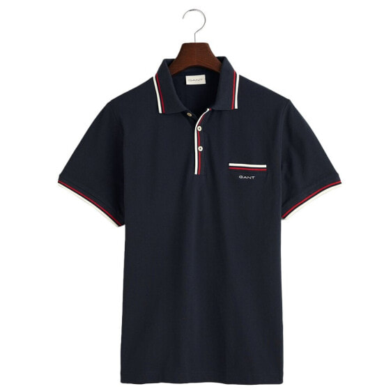 GANT 2-Col Tipping Pique short sleeve polo