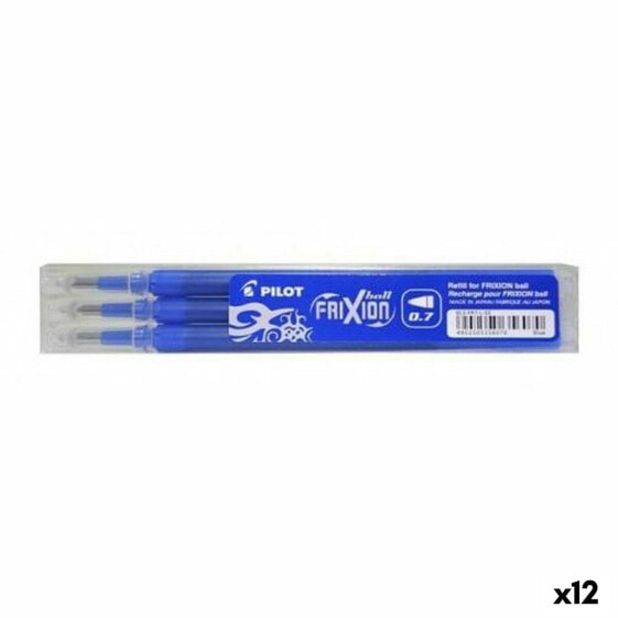 Ручка гелевая PILOT Frixion 0,7 синяя 3 предмета (12 штук)