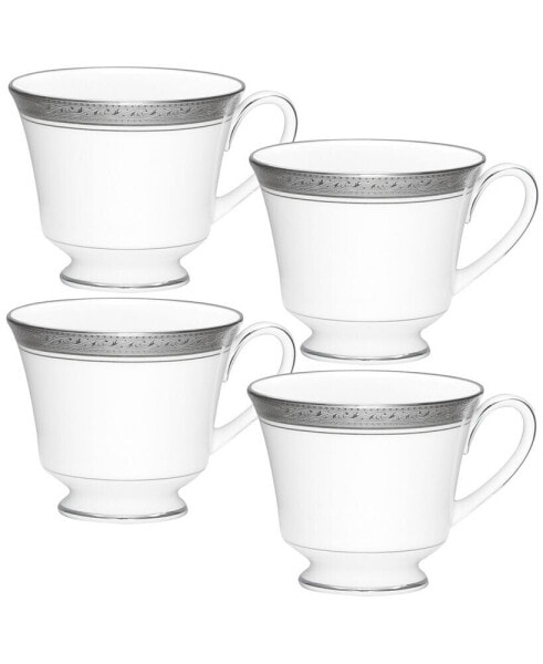 Crestwood Platinum Set of 4 Cups, Service For 4