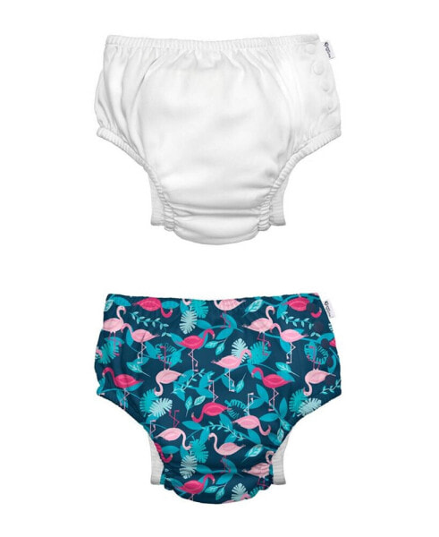 Baby Boys or Baby Girls Snap Swim Diaper, Pack of 2