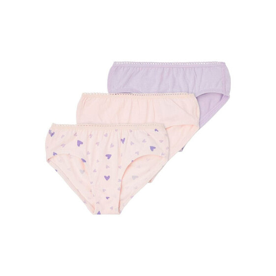 NAME IT Barely Pink Heart Panties 3 Units
