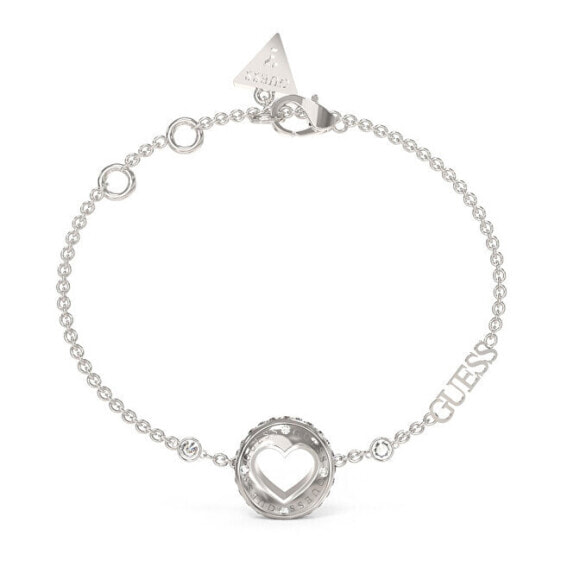 Браслет изящный стальной Guess Rolling Hearts JUBB03344JWRH