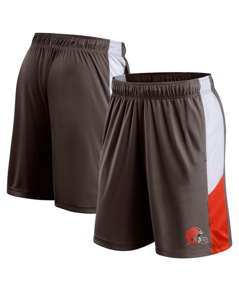 Men's Brown Cleveland Browns Prep Colorblock Shorts
