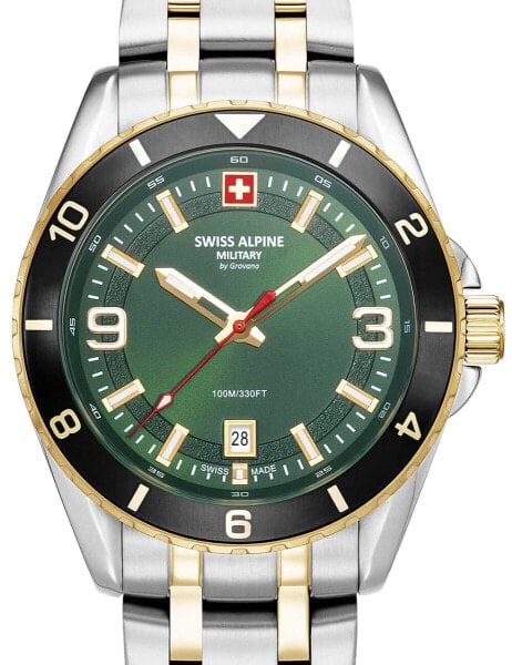 Swiss Alpine Military 7034.1148 Mens Watch Sierra two tone black 42mm 10ATM