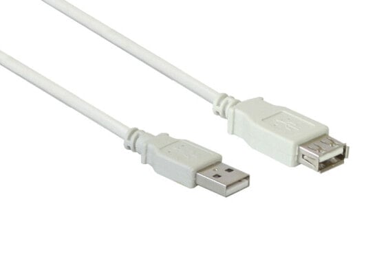 Разъем USB 2.0 AM/AF 0.6м - 0.6 м - USB A - USB A - USB 2.0 - Мужской/Женский - Белый - GOOD CONNECTIONS