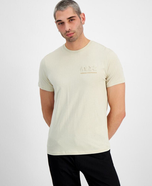 Men's Short Sleeve Crewneck Embossed Logo T-Shirt