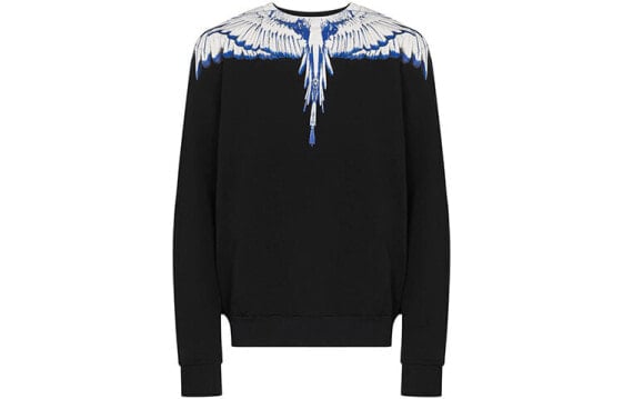 Marcelo Burlon SS22 翅膀印花圆领套头长袖卫衣 男款 黑色 / Худи Marcelo Burlon SS22 CMBA009C99FLE0011001