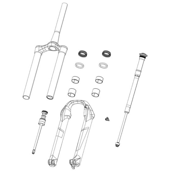 Вилочный ребаундный комплект ручек RockShox RS 1 RLC/RL A1