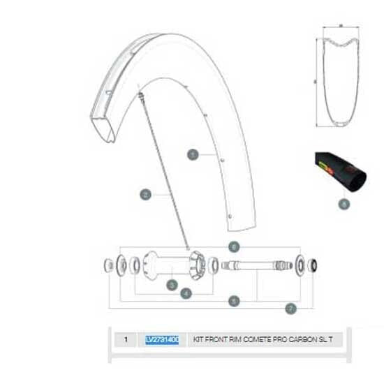 MAVIC Comete Pro Carbon SL Tubular Front Rim