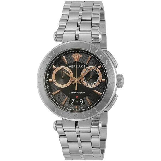 Мужские часы Versace VE1D01019 Чёрный Серебристый (Ø 24 mm)