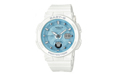 Часы и аксессуары CASIO BABY-G BGA-250-7A1PR, женские, синий, летний стиль, водонепроницаемые