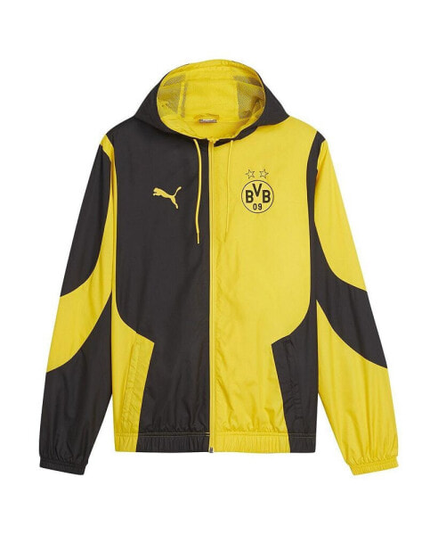 Men's Yellow Borussia Dortmund 2023/24 Pre-Match Full-Zip Hoodie Jacket
