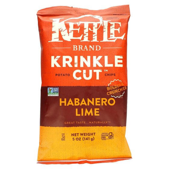 Krinkle Cut Potato Chips, Habanero Lime, 5 oz (141 g)